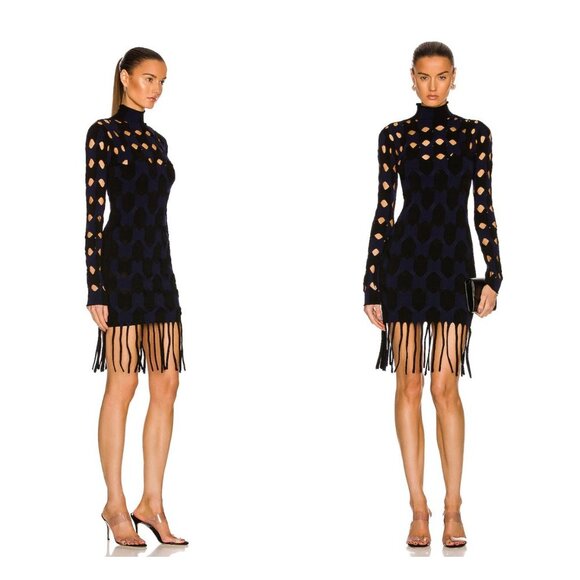 Dion Lee Dresses & Skirts - Dion Lee | NWT Two Tone Cable Mini Dress in Black & Navy Size S/M
